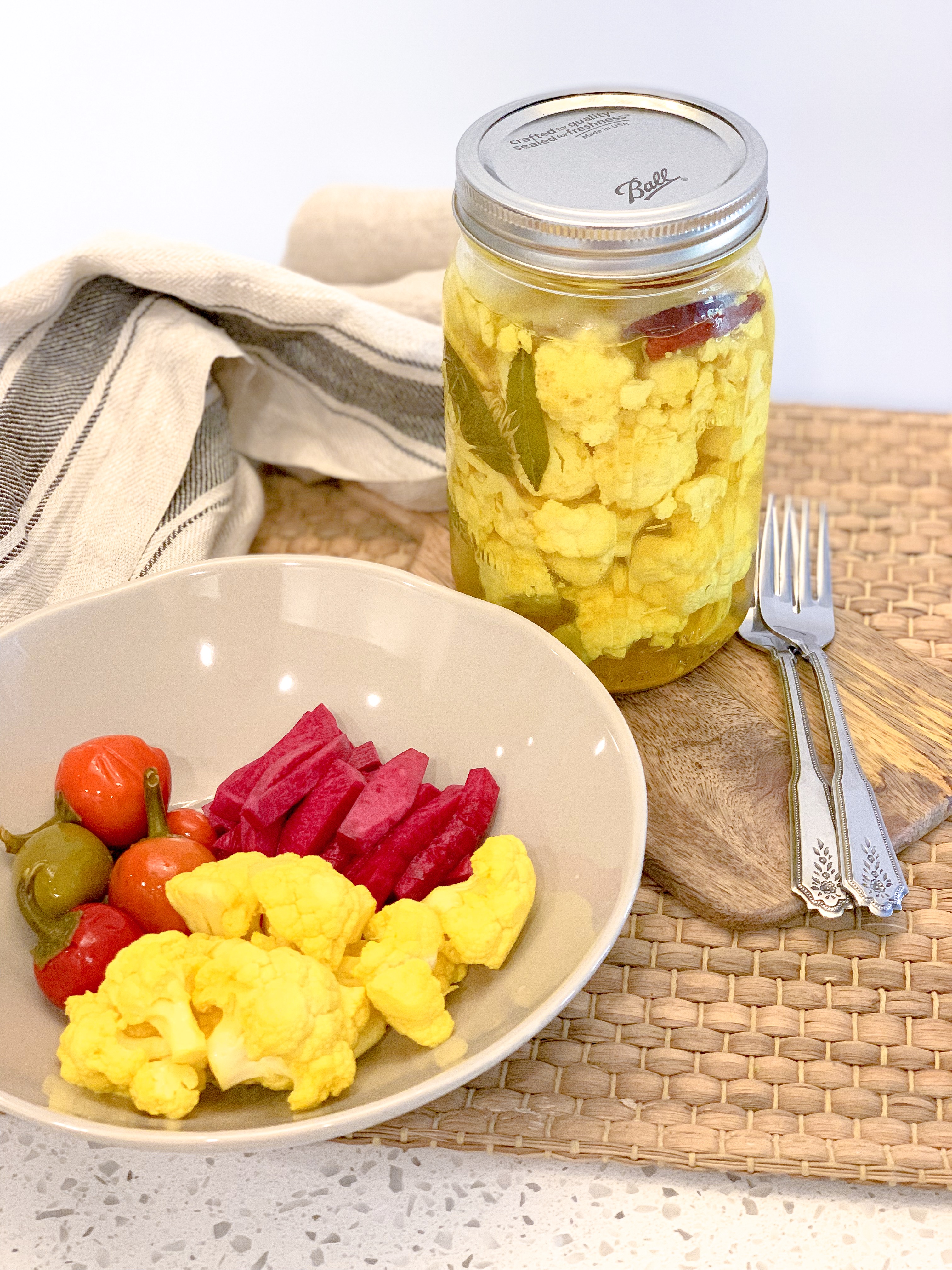 Turmeric Pickled Cauliflower