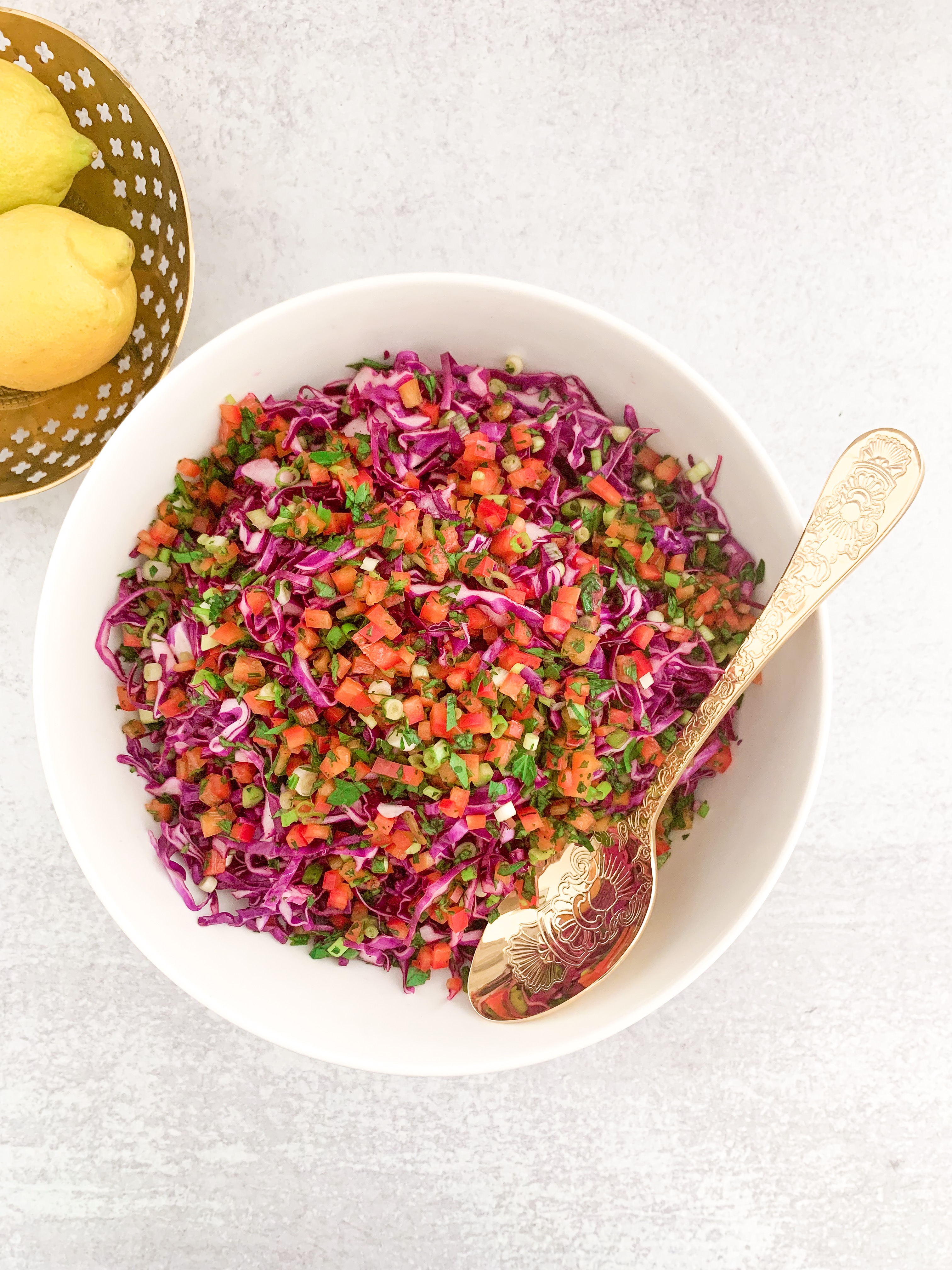 Malfouf Salad - Lebanese Red Cabbage Salad