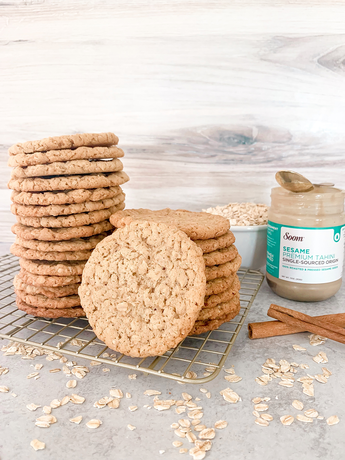 Tahini Oatmeal Cookies