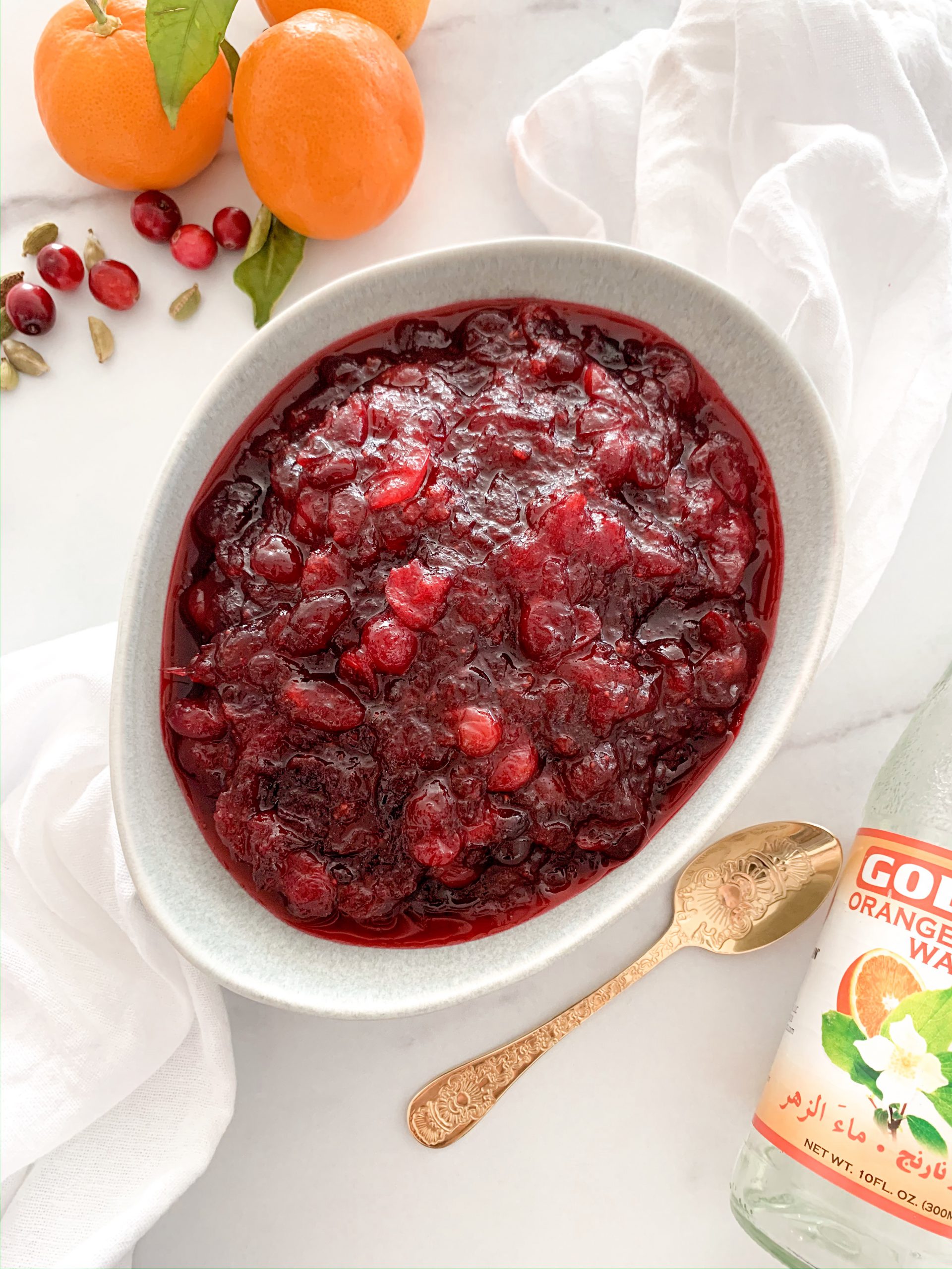 Orange Cardamom Cranberry Sauce